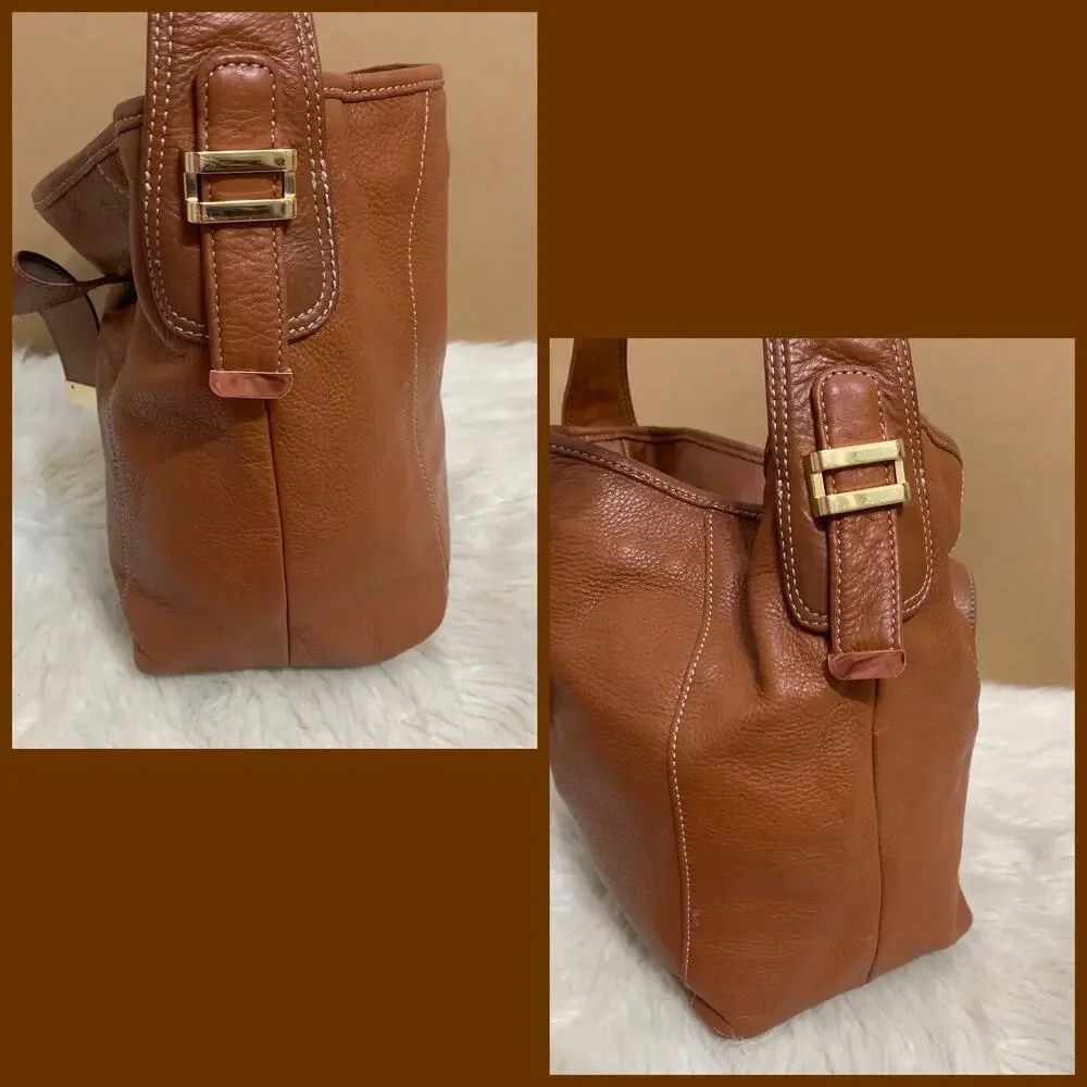 Elegant Brown Leather Hobo Bag - Picture 4 of 17